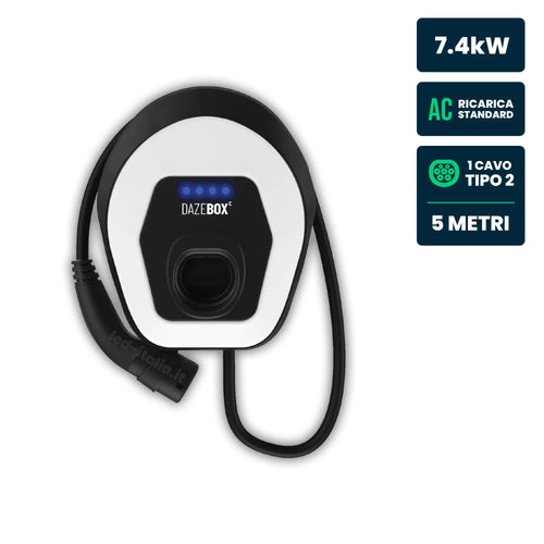 Daze Wallbox Dazebox C 7.4kW Monofase 32A con Cavo Tipo 2 5m IP55 IK08